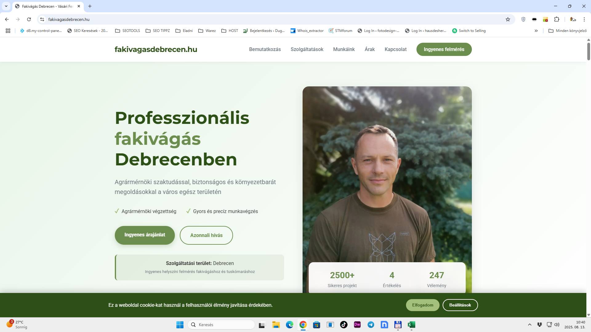 Fakivágás Debrecenben – Professzionális Faanyag-elhelyezés és Kertrendezés